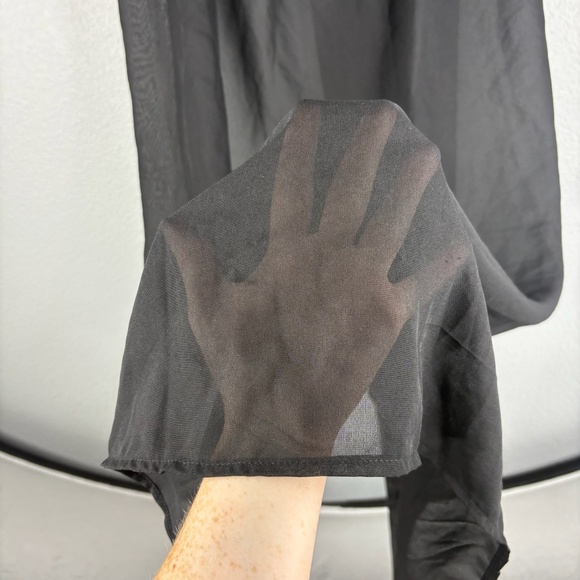 NWT Boohoo Essentials Satin Tie Beach Sarong Black - Picture 10 of 11